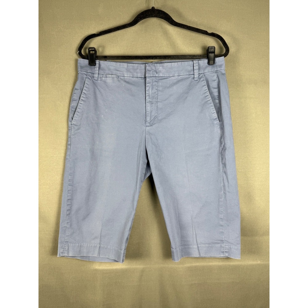 Vince Chino Shorts Women 12 Blue Bermuda Knee Length Stretch Cotton